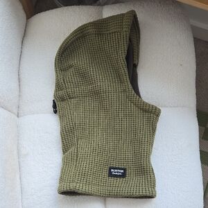 Burton Olive Hooded Waffle Knit Balaclava